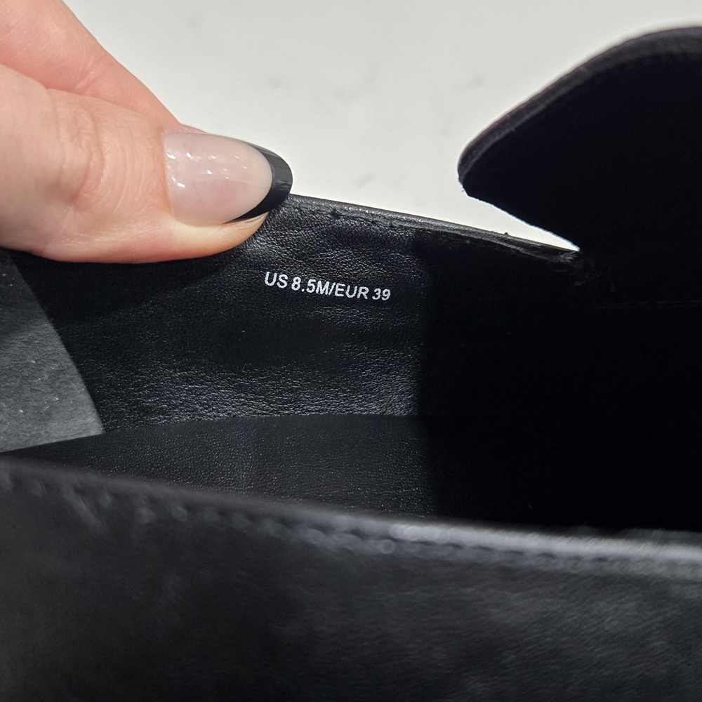 Vince Black Leather Loafers - Women's 8.5 - Picture 4 of 5